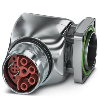 Phoenix Contact M23 Rotatable Receptacle; SH-8ESC58AAD00S; Female; 4&plus;CAT5-Pin; N Key; Front Mount; Crimp Contacts